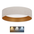Brilagi - Lámpara de techo LED VELVET LED/24W/230V Ø 40 cm 3000/4000/6400K crema/dorado