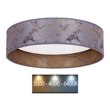 Brilagi - Lámpara de techo LED VELVET LED/24W/230V Ø 40 cm 3000/4000/6400K gris/dorado