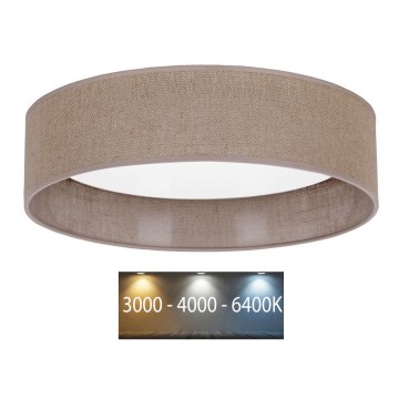 Brilagi - Lámpara de techo LED VELVET LED/24W/230V Ø 40 cm 3000/4000/6400K marrón
