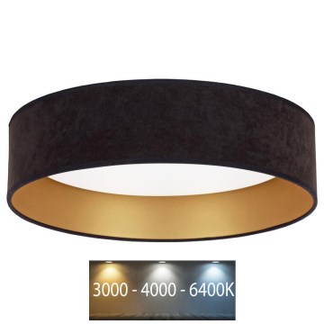 Brilagi - Lámpara de techo LED VELVET LED/24W/230V Ø 40 cm 3000/4000/6400K negro/dorado