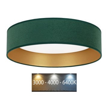 Brilagi - Lámpara de techo LED VELVET LED/24W/230V Ø 40 cm 3000/4000/6400K verde/dorado