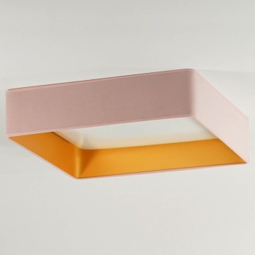 Brilagi - Lámpara de techo LED VELVET SQUARE LED/24W/230V 43x43 cm rosa
