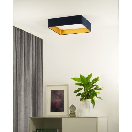 Brilagi - Lámpara de techo LED VELVET SQUARE LED/24W/230V 43x43 cm azul oscuro