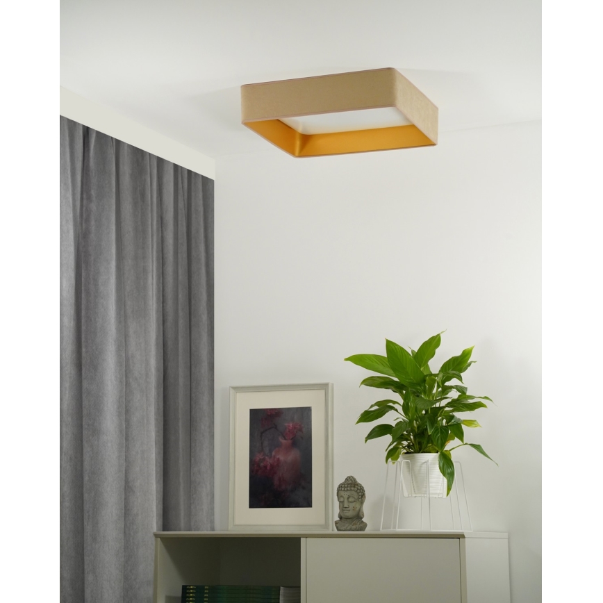 Brilagi - Lámpara de techo LED VELVET SQUARE LED/24W/230V 43x43 cm beige