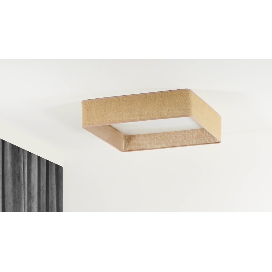 Brilagi - Plafón LED VELVET SQUARE LED/24W/230V 43x43 cm marrón