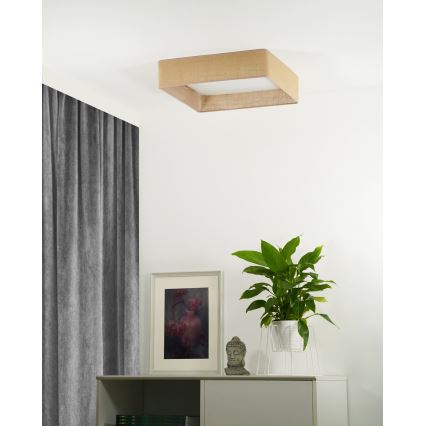 Brilagi - Plafón LED VELVET SQUARE LED/24W/230V 43x43 cm marrón