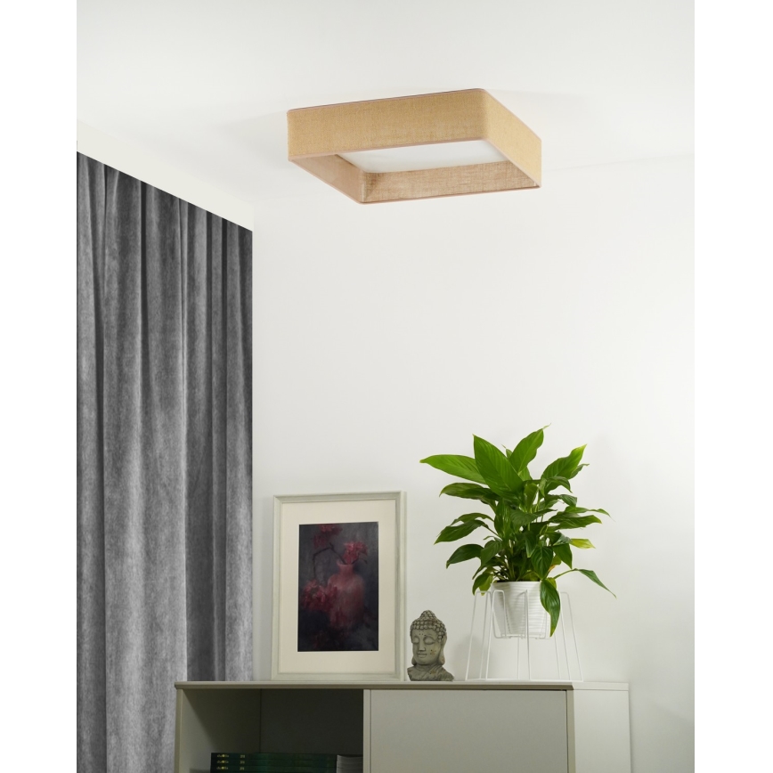 Brilagi - Plafón LED VELVET SQUARE LED/24W/230V 43x43 cm marrón