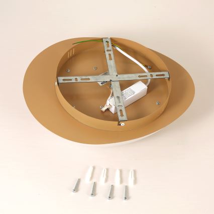 Brilagi - Lámpara de techo LED VISBY WOOD LED/18W/230V Ø 38 cm marrón