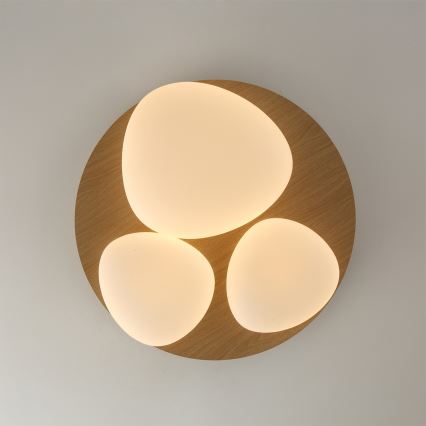 Brilagi - Lámpara de techo LED VISBY WOOD LED/36W/230V Ø 50 cm marrón