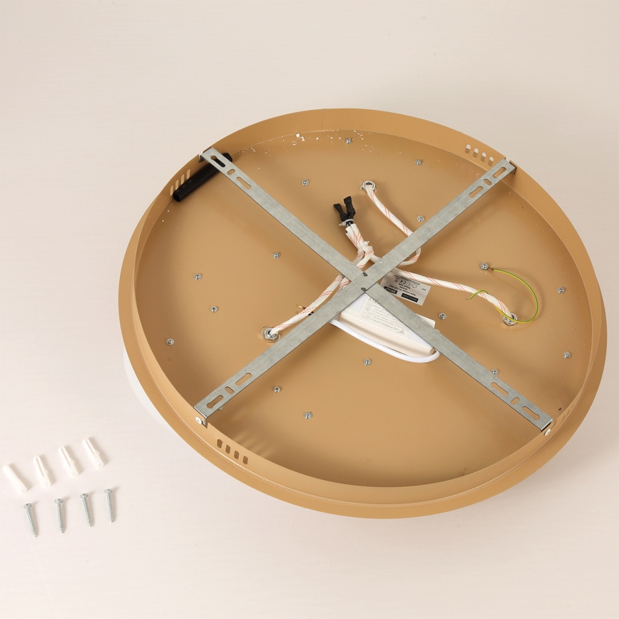 Brilagi - Lámpara de techo LED VISBY WOOD LED/36W/230V Ø 50 cm marrón