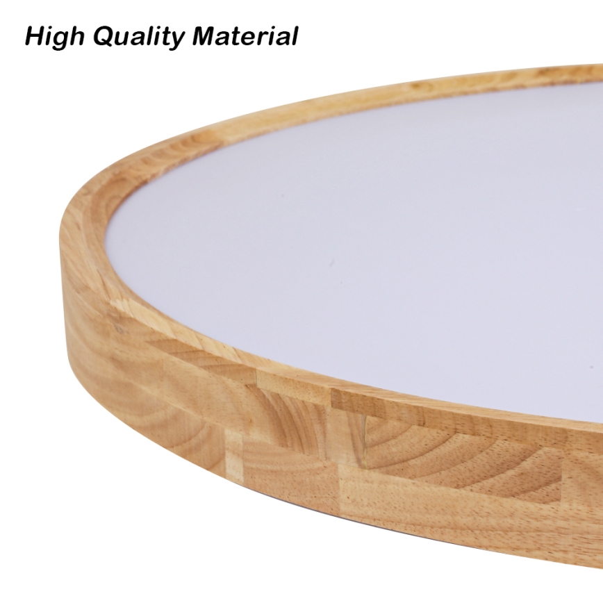 Brilagi - Luminaria de techo LED WOODROUND LED/30W/230V 3000/4000/6000K, Ø 40 cm, madera, IRC 90