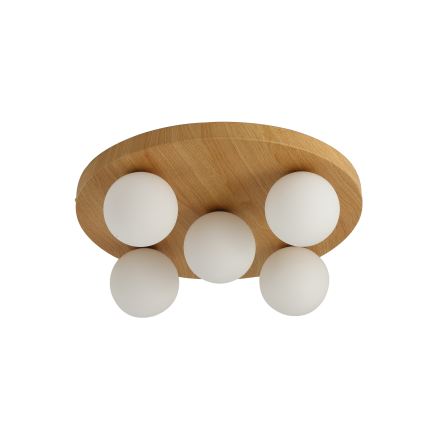 Brilagi - Lámpara de techo LUND WOOD 5xG9/9W/230V Ø 40 cm, madera
