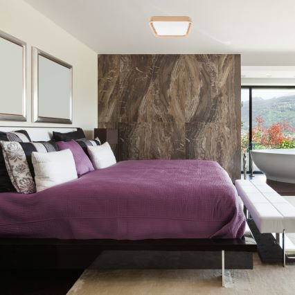 Brilagi - Lámpara de techo LED regulable MANAROLA CUBIC LED/24W/230V 3000-6500K pino + mando a distancia