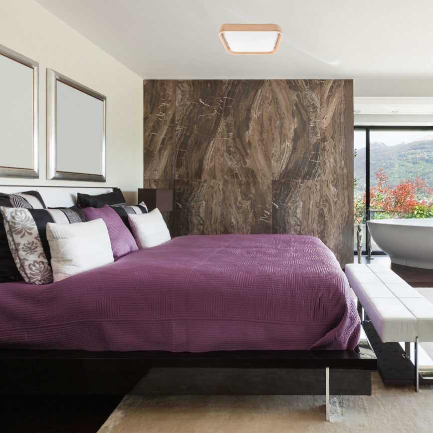 Brilagi - Lámpara de techo LED regulable MANAROLA CUBIC LED/24W/230V 3000-6500K pino + mando a distancia