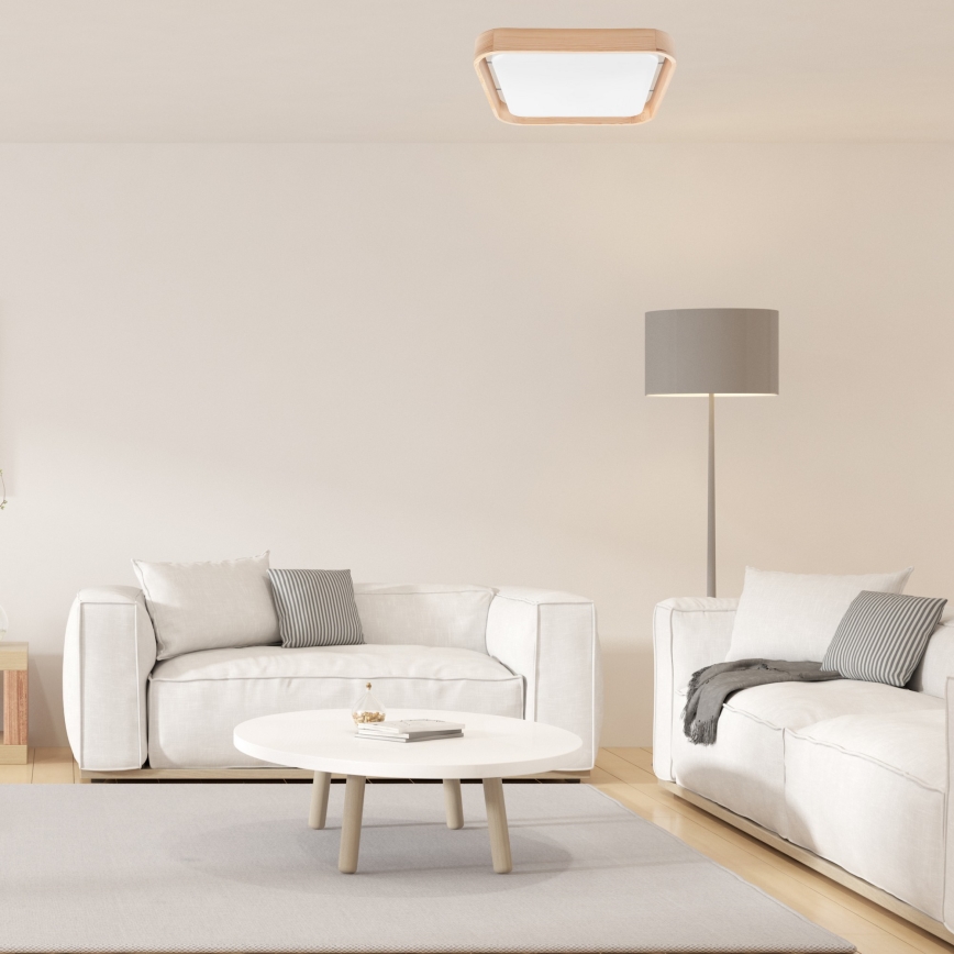Brilagi - Lámpara de techo LED regulable MANAROLA CUBIC LED/24W/230V 3000-6500K pino + mando a distancia