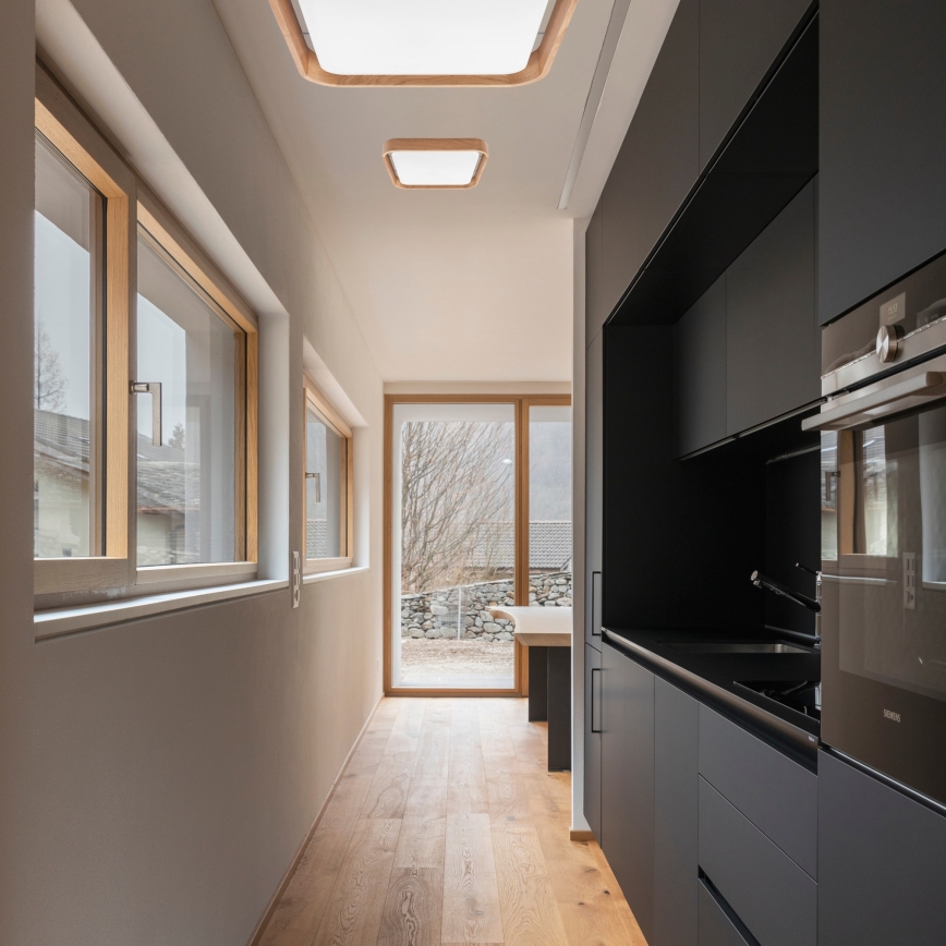 Brilagi - Lámpara de techo LED regulable MANAROLA CUBIC LED/24W/230V 3000-6500K roble + mando a distancia