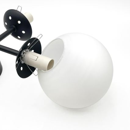 Brilagi - Lámpara de techo montada en superficie MALONY 4xE14/20W/230V negra