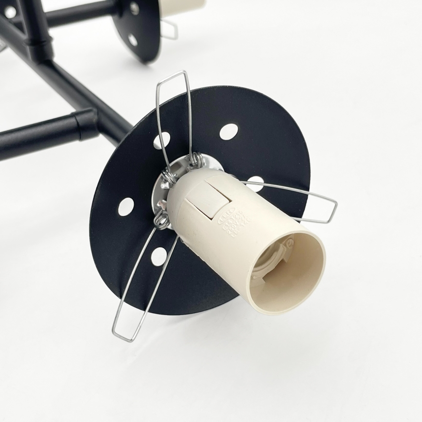 Brilagi - Lámpara de techo montada en superficie MALONY 4xE14/20W/230V negra