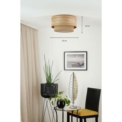 Brilagi - Lámpara de techo MONTANA BOHO 1xE27/15W/230V diámetro 45 cm marrón