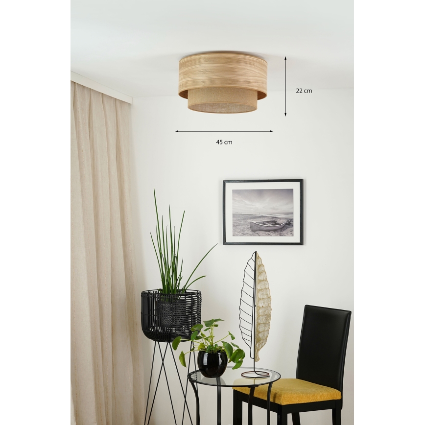 Brilagi - Lámpara de techo MONTANA BOHO 1xE27/15W/230V diámetro 45 cm marrón