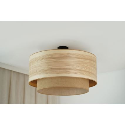Brilagi - Lámpara de techo empotrada MONTANA BOHO 1xE27/15W/230V diámetro 60 cm marrón