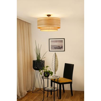 Brilagi - Lámpara de techo empotrada MONTANA BOHO 1xE27/15W/230V diámetro 60 cm marrón