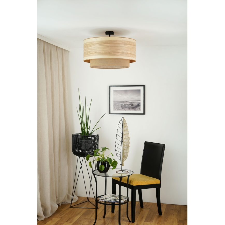 Brilagi - Lámpara de techo empotrada MONTANA BOHO 1xE27/15W/230V diámetro 60 cm marrón