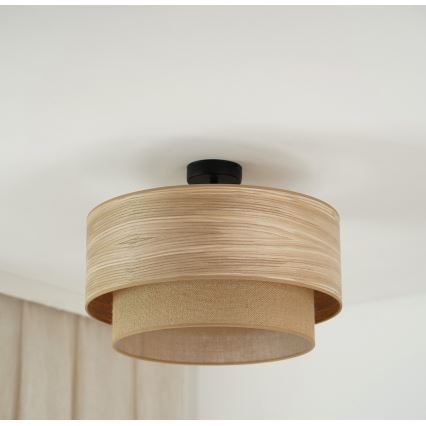 Brilagi - Lámpara de techo empotrada MONTANA BOHO 1xE27/15W/230V diámetro 45 cm marrón