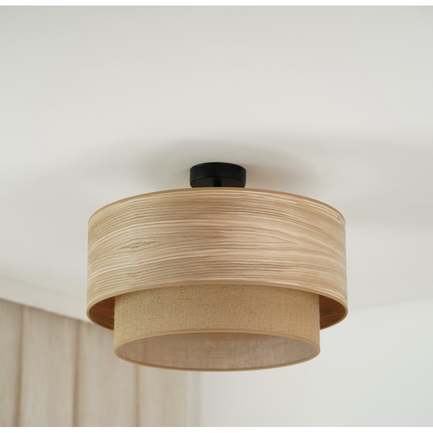 Brilagi - Lámpara de techo empotrada MONTANA BOHO 1xE27/15W/230V diámetro 45 cm marrón