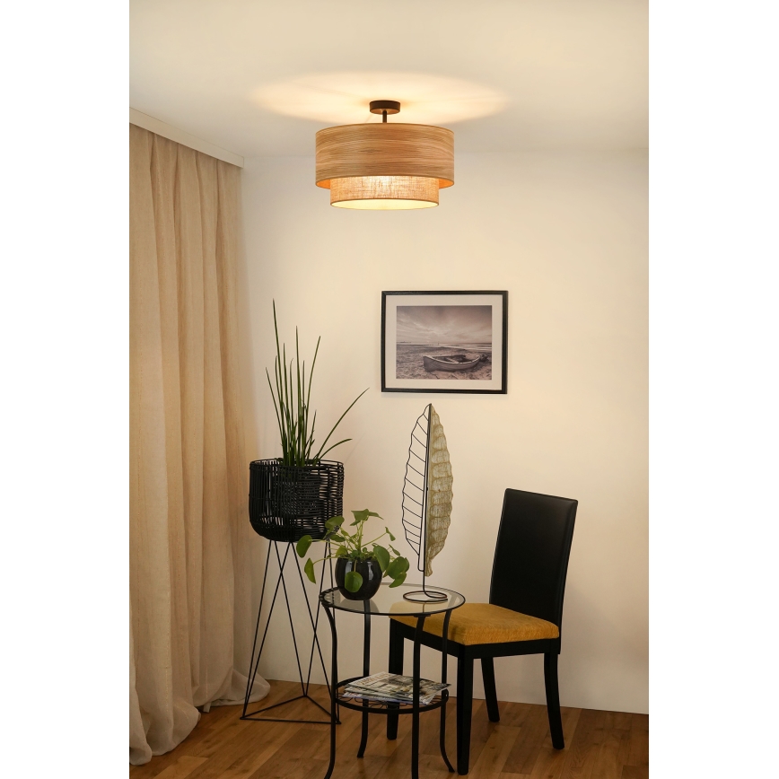Brilagi - Lámpara de techo empotrada MONTANA BOHO 1xE27/15W/230V diámetro 45 cm marrón