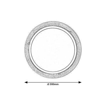 Brilagi - Lámpara de techo ORBIS 1xE27/60W/230V Ø 30 cm acabado en pino