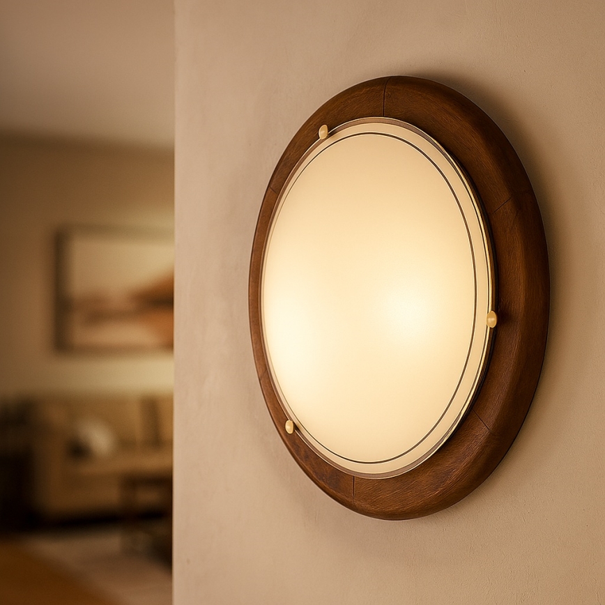 Brilagi - Lámpara de techo ORBIS 1xE27/60W/230V, Ø 30 cm, pino