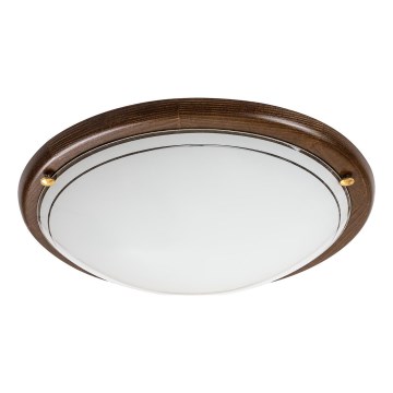 Brilagi - Lámpara de techo ORBIS 2xE27/60W/230V Ø 38 cm acabado pino