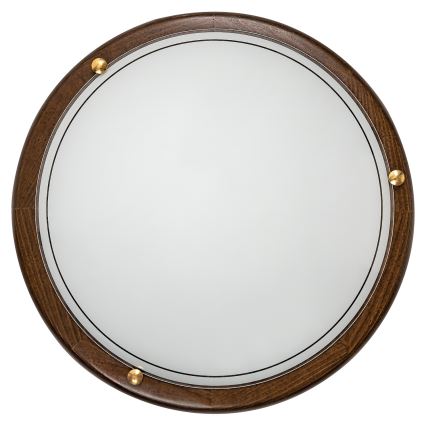 Brilagi - Lámpara de techo ORBIS 2xE27/60W/230V Ø 38 cm acabado pino