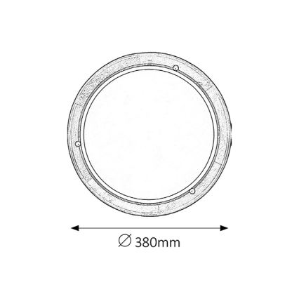 Brilagi - Lámpara de techo ORBIS 2xE27/60W/230V Ø 38 cm acabado pino