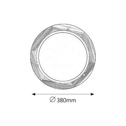 Brilagi - Lámpara de techo ORBIS 2xE27/60W/230V Ø 38 cm pino