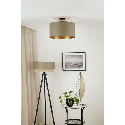 Brilagi - Lámpara de techo empotrada OREGON ROLLER VEGE 1xE27/15W/230V diámetro 45 cm gris