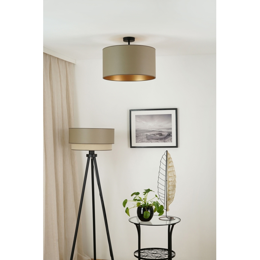 Brilagi - Lámpara de techo empotrada OREGON ROLLER VEGE 1xE27/15W/230V diámetro 45 cm gris