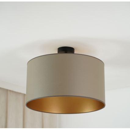 Brilagi - Lámpara de techo empotrada OREGON ROLLER VEGE 1xE27/15W/230V diámetro 45 cm gris