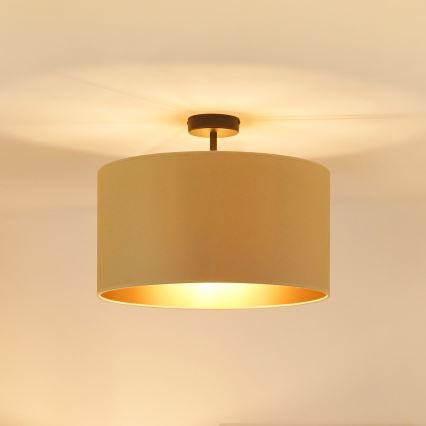 Brilagi - Lámpara de techo empotrada OREGON ROLLER VEGE 1xE27/15W/230V diámetro 45 cm beige