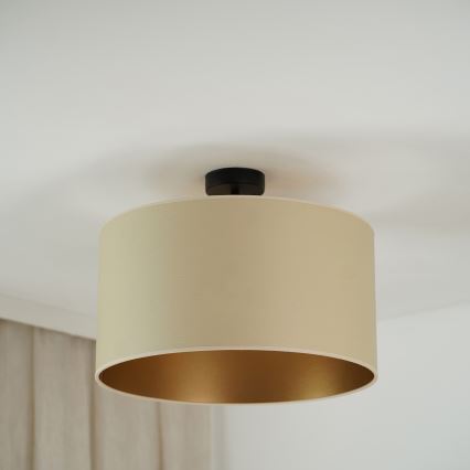 Brilagi - Lámpara de techo empotrada OREGON ROLLER VEGE 1xE27/15W/230V diámetro 45 cm beige