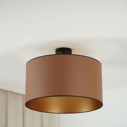 Brilagi - Lámpara de techo empotrada OREGON ROLLER VEGE 1xE27/15W/230V diámetro 45 cm marrón