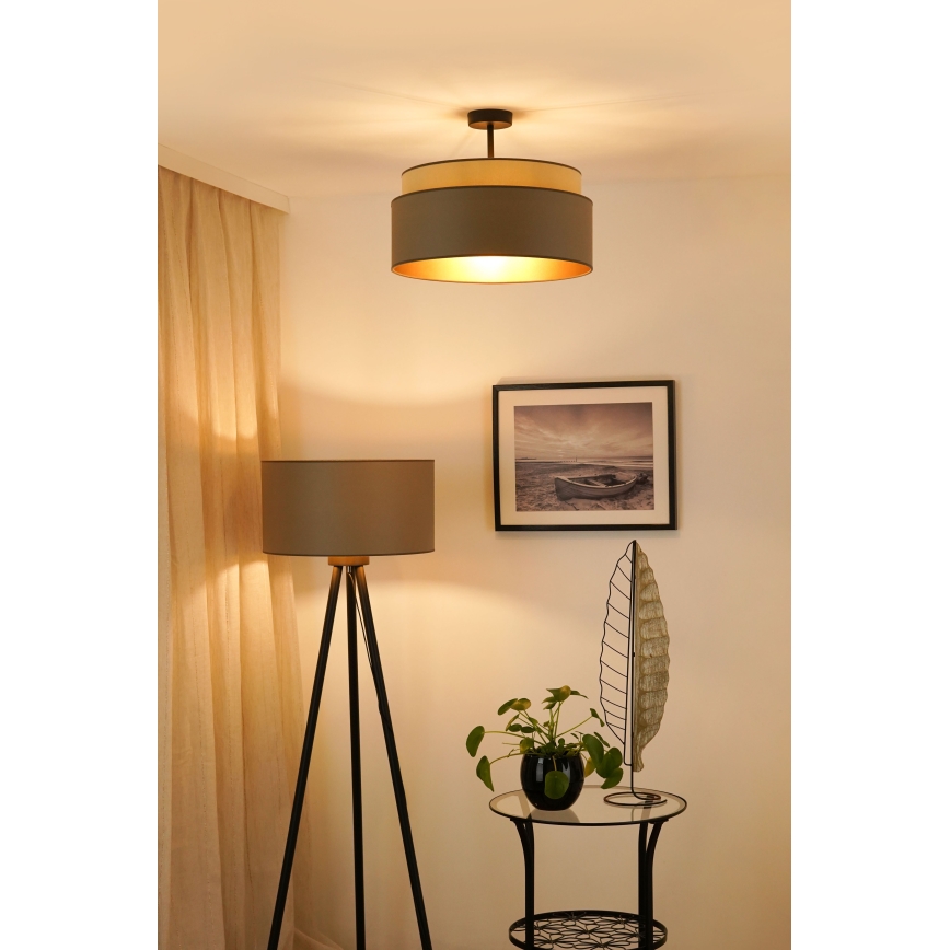 Brilagi - Lámpara de techo OREGON VEGE 1xE27/15W/230V diá. 45 cm gris