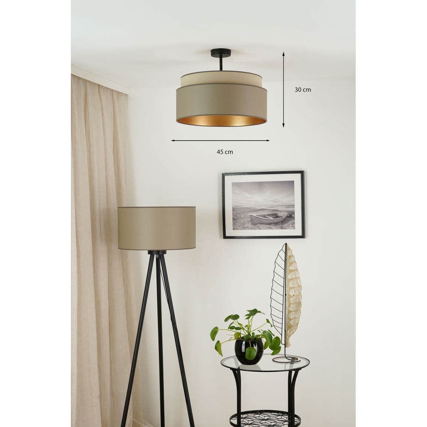 Brilagi - Lámpara de techo OREGON VEGE 1xE27/15W/230V diá. 45 cm gris