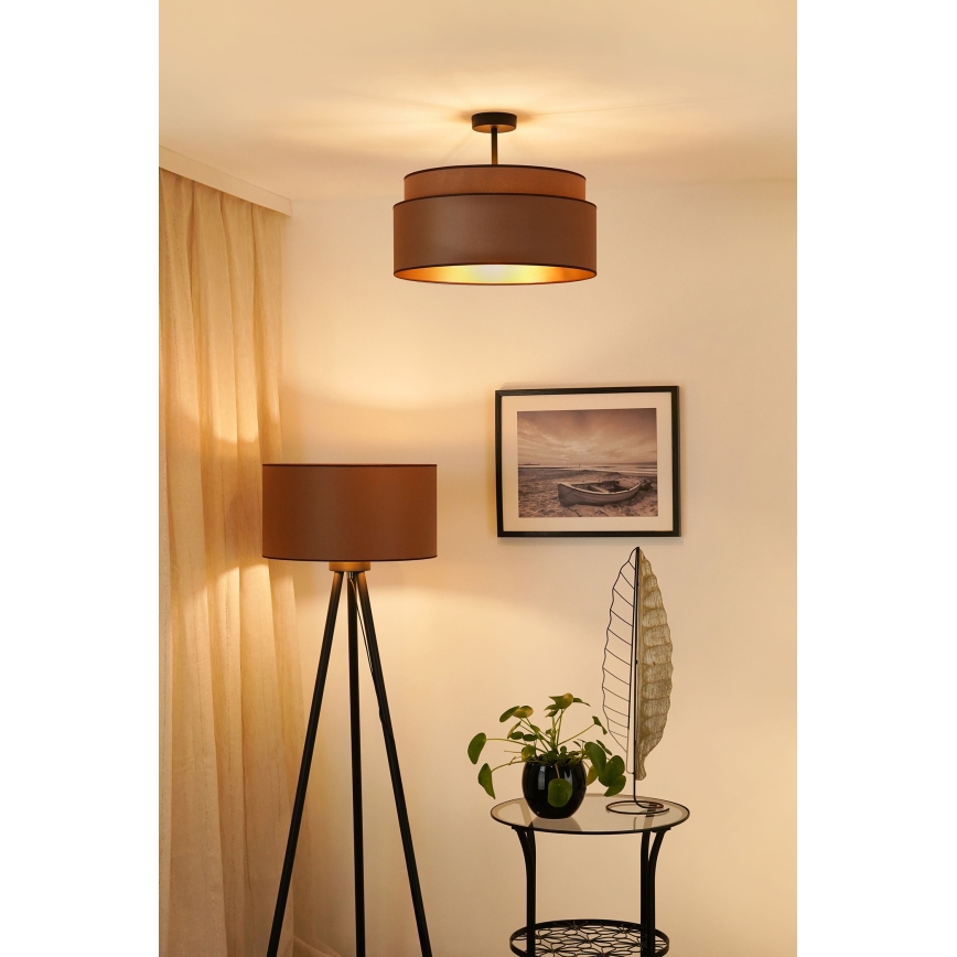 Brilagi - Lámpara de techo empotrada OREGON VEGE 1xE27/15W/230V diámetro 45 cm marrón