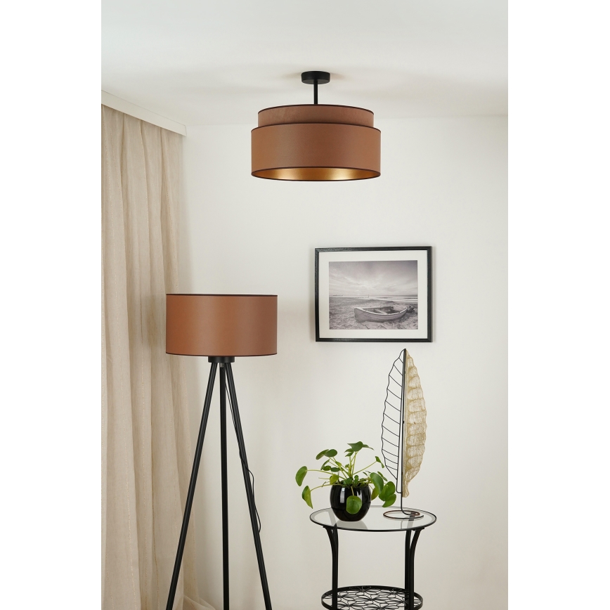 Brilagi - Lámpara de techo empotrada OREGON VEGE 1xE27/15W/230V diámetro 45 cm marrón