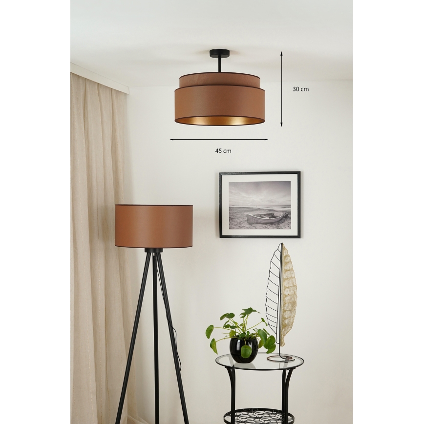 Brilagi - Lámpara de techo empotrada OREGON VEGE 1xE27/15W/230V diámetro 45 cm marrón