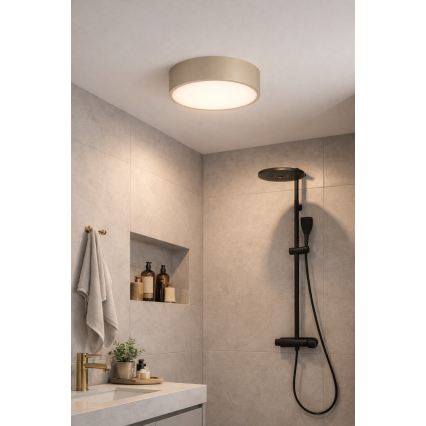 Brilagi - Lámpara de techo para baño POOL 4xE27/15W/230V diámetro 50 cm IP54 beige