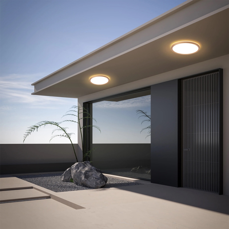 Brilagi - Lámpara de techo LED para baño ULTRA SLIM 18W/230V, Ø 30 cm, oro rosa, IP54