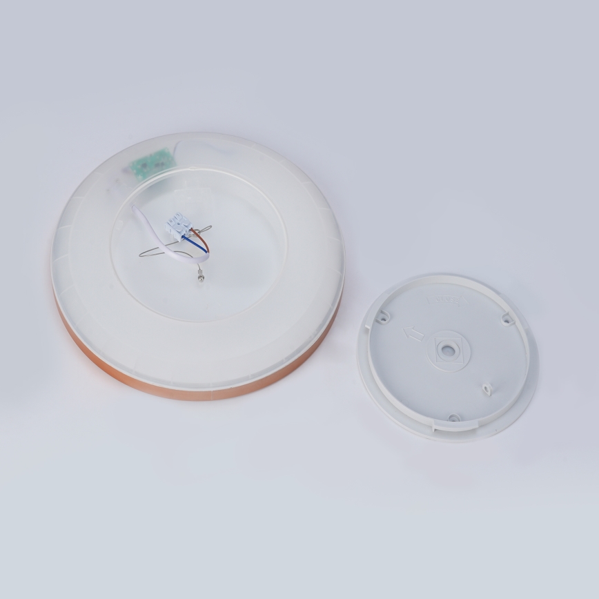 Brilagi - Lámpara de techo LED para baño ULTRA SLIM 18W/230V, Ø 30 cm, oro rosa, IP54